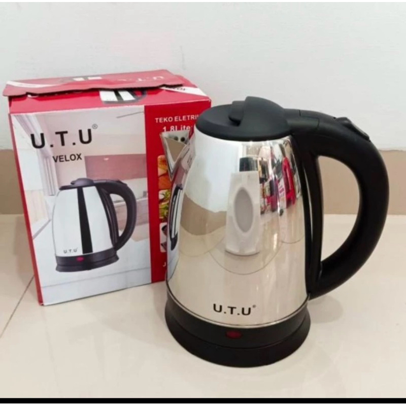 PRELOVED , NO BOX ‼️ JARANG PAKAI Teko / ceret listrik stainless UTU velox 1.8 liter