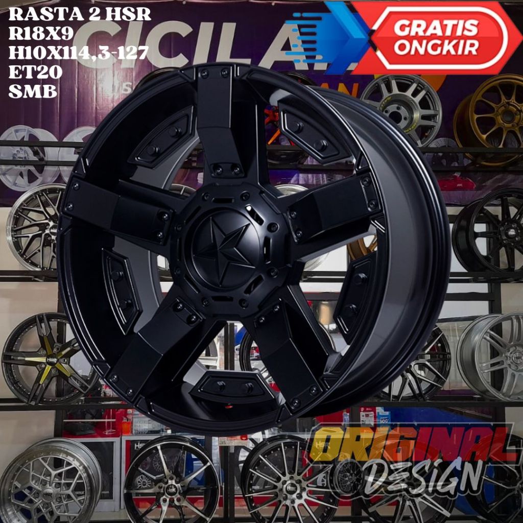 Velg Mobil Ring 18 HSR RASTA 2 R18 BAUT 5 INNOVA RUBICON CHEROKEE KUDA