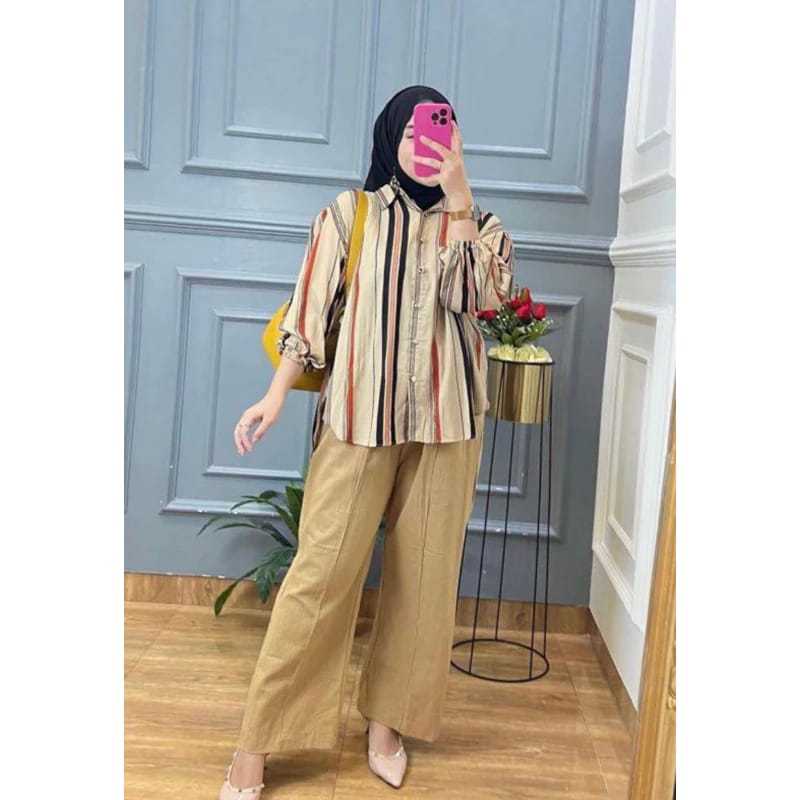 New ONE SETCELSETELAN WANITA MOTIF SALUR MALIKA // SET WANITA TERBARU // ONE SET PENJAMAS KEKINIAN