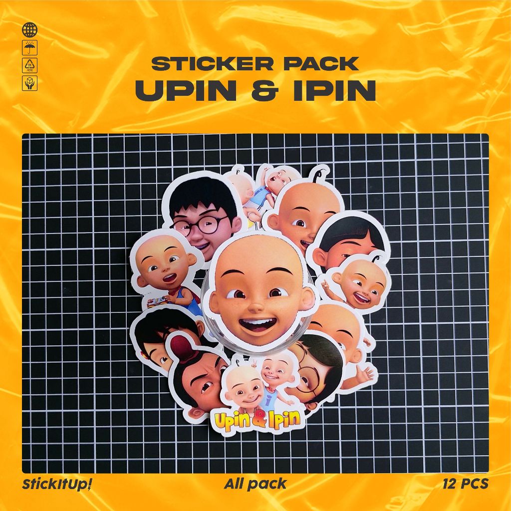 

COD✨ StickItUp Stiker Pack Kartun Upin & Ipin Lucu Colorfull Keren Untuk Koper Laptop Skateboard