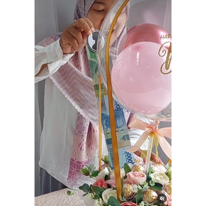 (po 1 hari) BLOOM BOX TARIK UANG D15  | pull out money flower bloom box