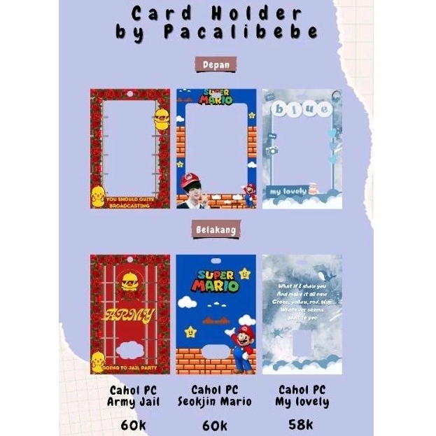 Pre Order Card Holder Photocard Akrilik