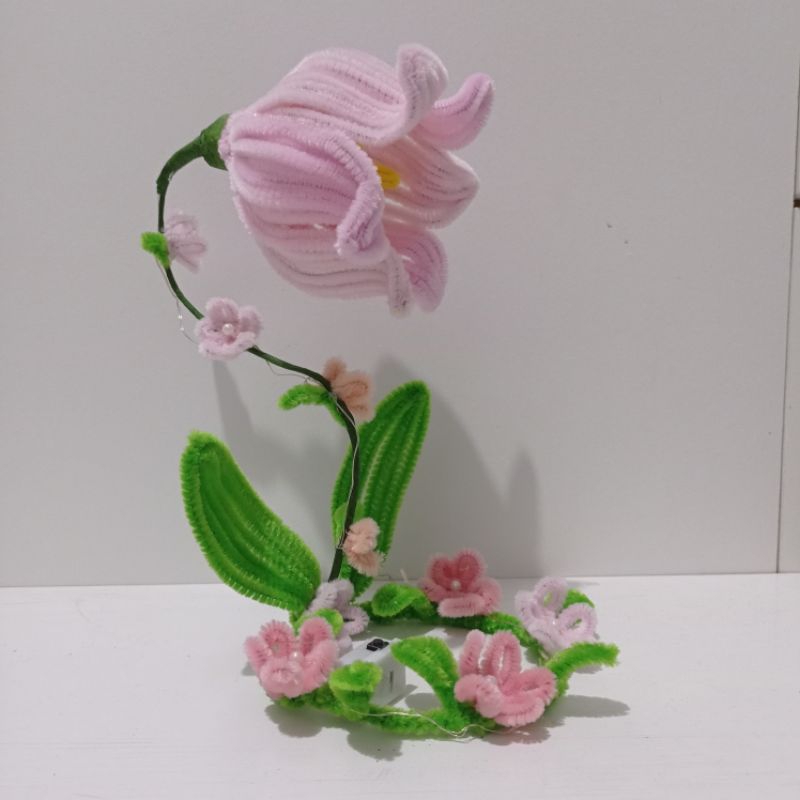 Lampu tidur aestetik/Lampu tidur kawat bulu / Lampu tidur