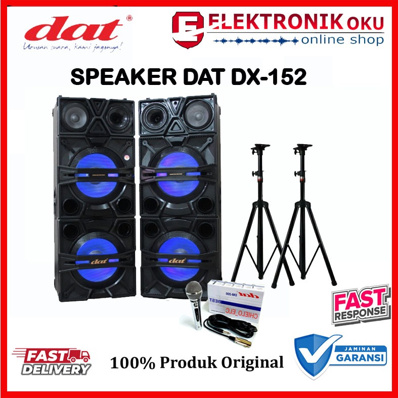 PAKET KARAOKE SPEAKER AKTIF DAT DX-152 15 INCH + MIC DAT DM-200