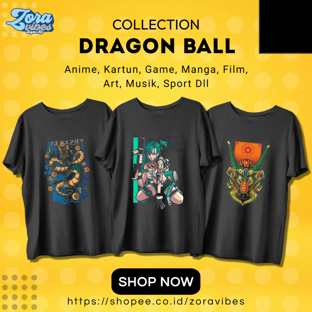 Kaos Dragon Ball Vintage Anime T-shirt