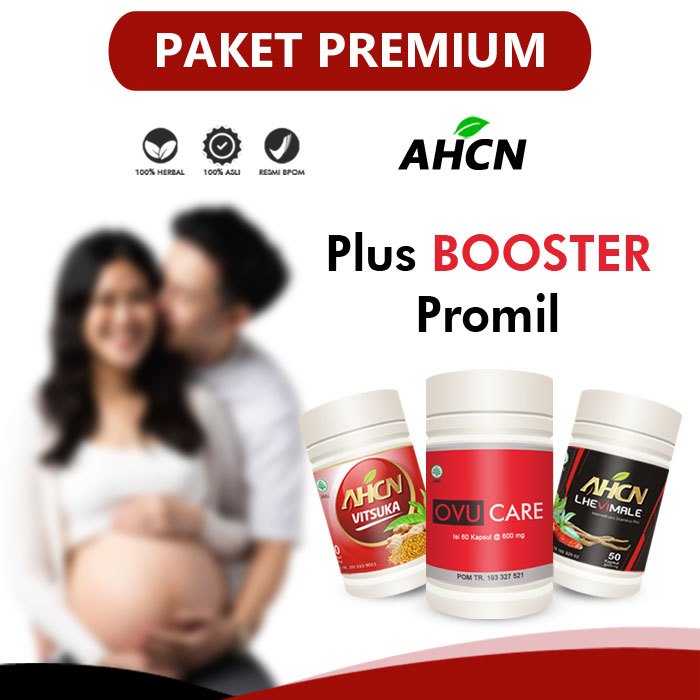 Paket Promil PREMIUM AHCN - Obat Penyubur Pria & Wanita Agar Cepat Hamil - Paket AHCN + Ovucare Peng
