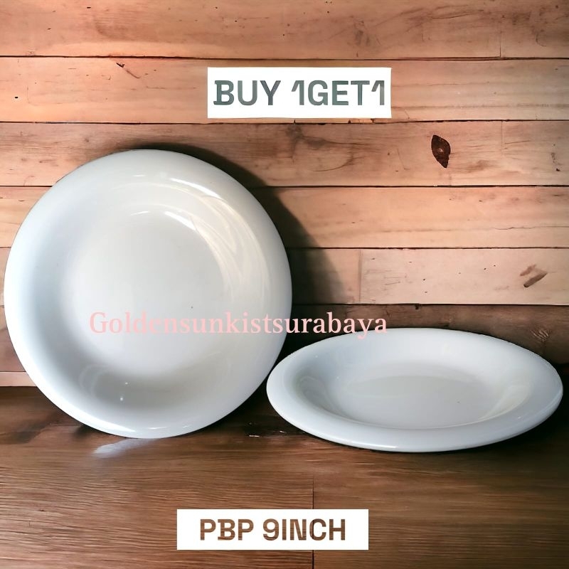 piring melamin tebal putih polos PBP 9INCH