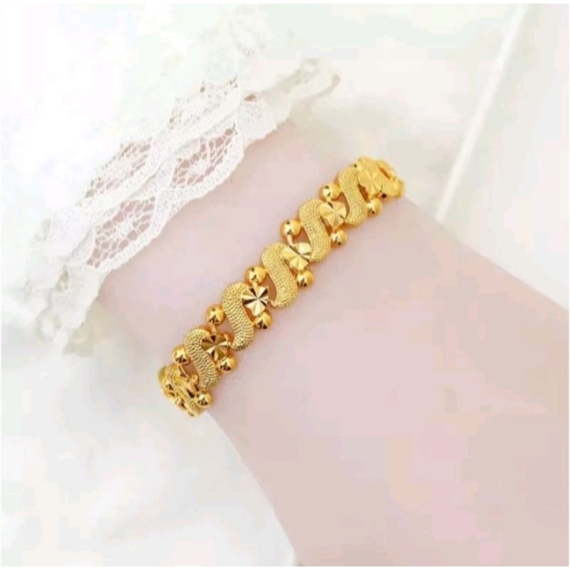 GELANG HONGKONG MAS TIPE S TERBARU ANTI KARET ANTI LUNTUR.