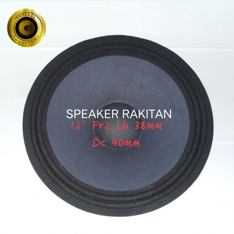Daun speaker 12 inch middle lubang 38 mm + Duscup .2pcs set