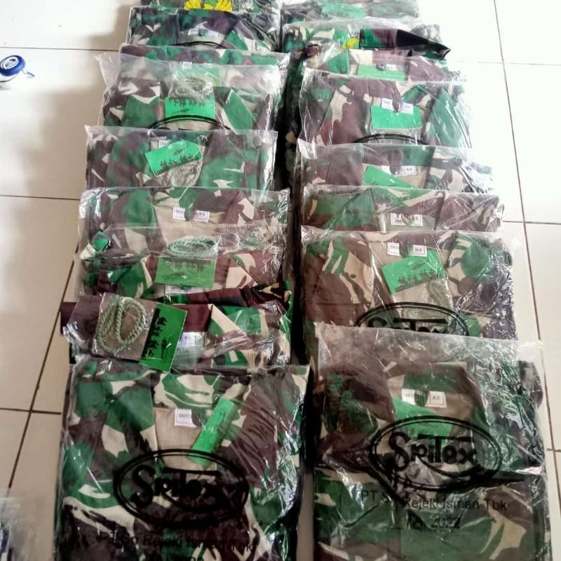 Stelan BAJU dan Celana PDL JATAH TNI, TNI-AD SRITEX 888, PT Gajah Mitra Paragon dan PT PANCA PRIMA M