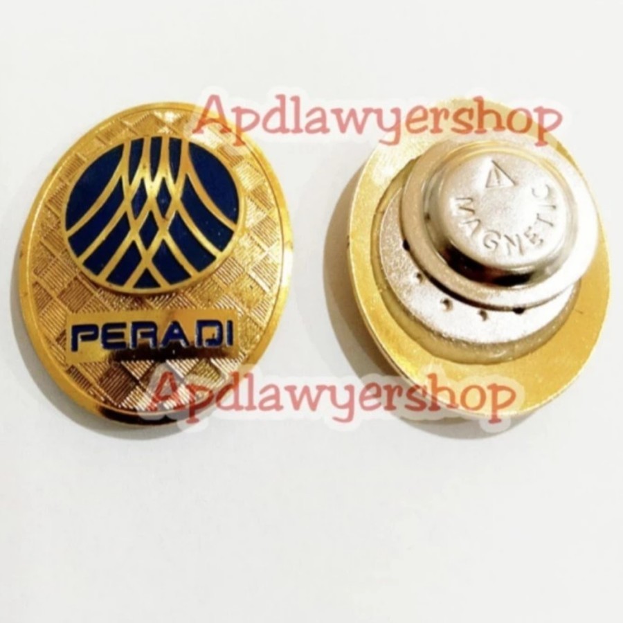 Pin PERADI Oval Logo Terbaru Pin PERADI Oval Magnet Pin PENGACARA