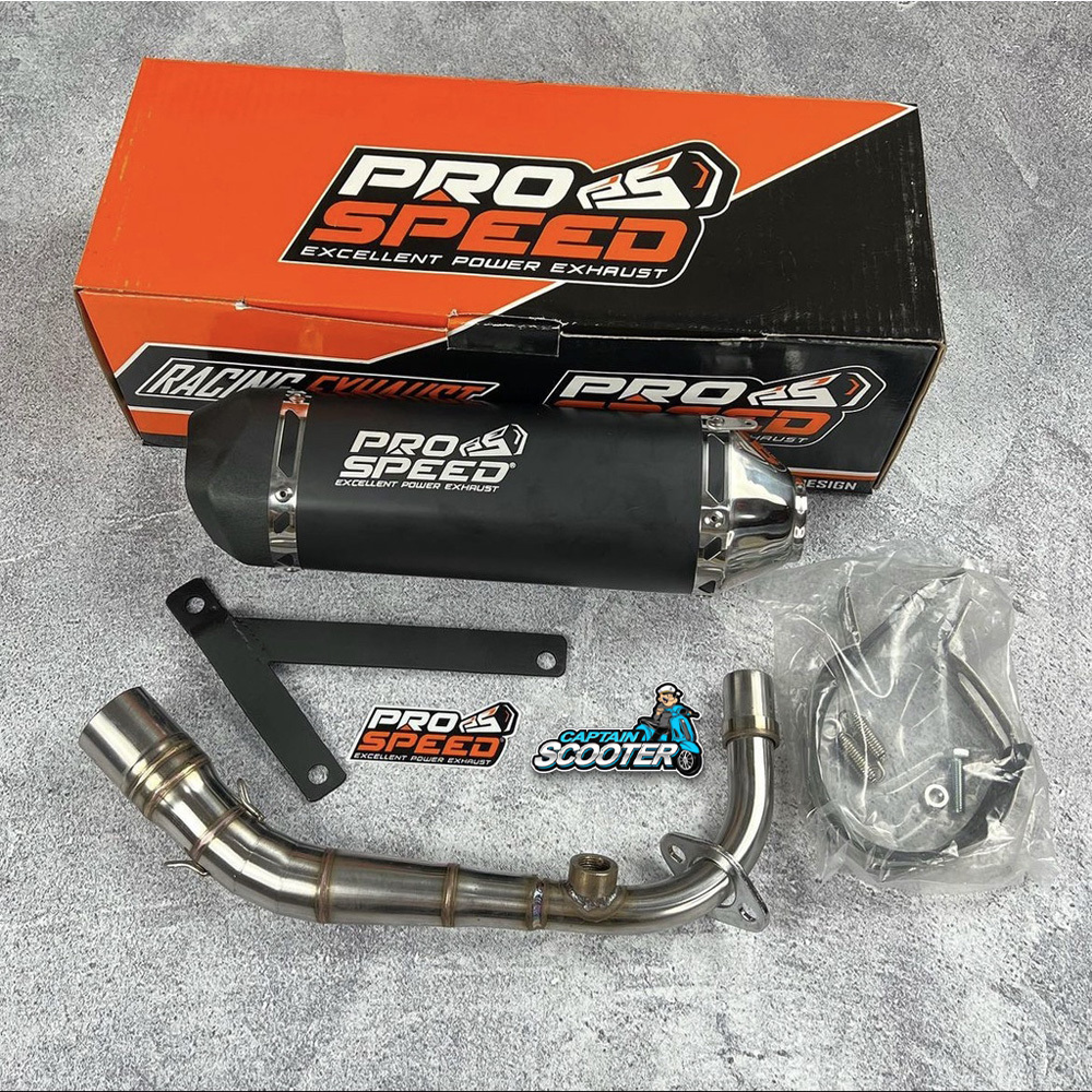 Knalpot ProSpeed Pro Speed Black FullSystem Vespa Sprint Primavera S LX