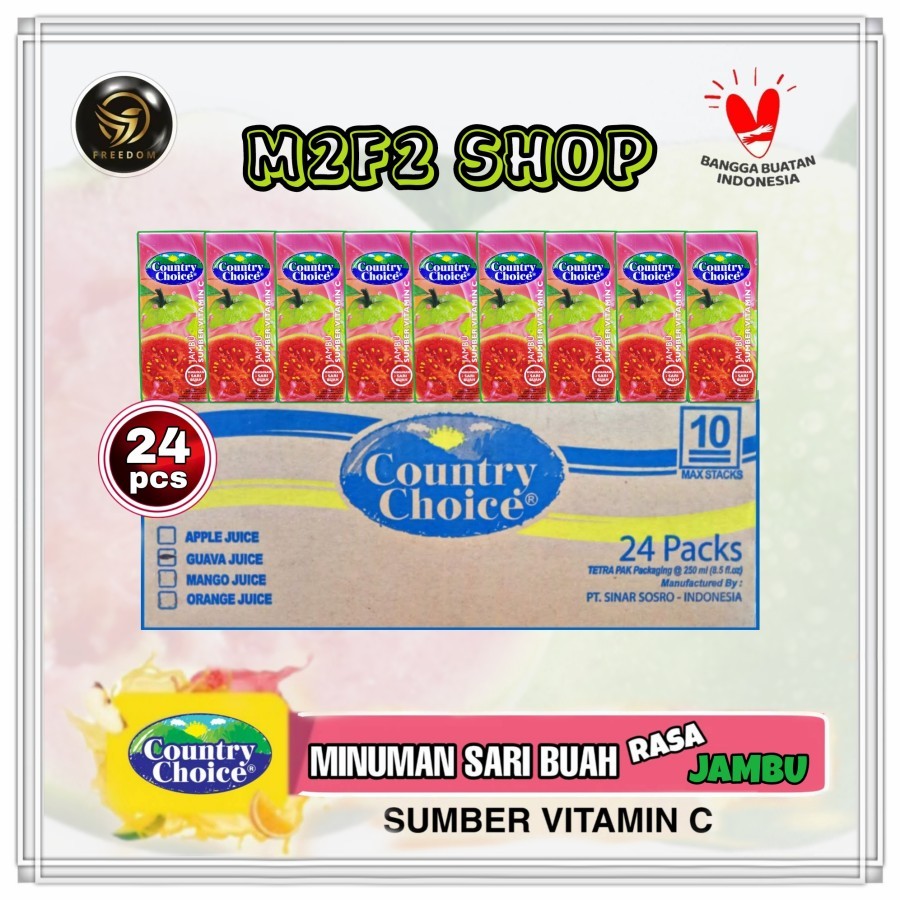 

Juice Country Choice Guava | Jus Jambu - 250 ml (Kemasan Karton)