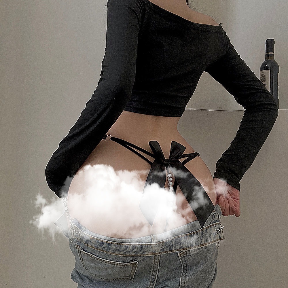 G String Wanita Mutiara kupu Big Size Celana Dalam Wanita C1