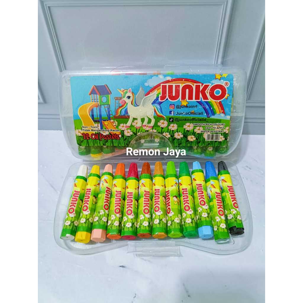 

OIL PASTEL / CRAYON JUNKO / KRAYON MURAH ISI 12 WARNA