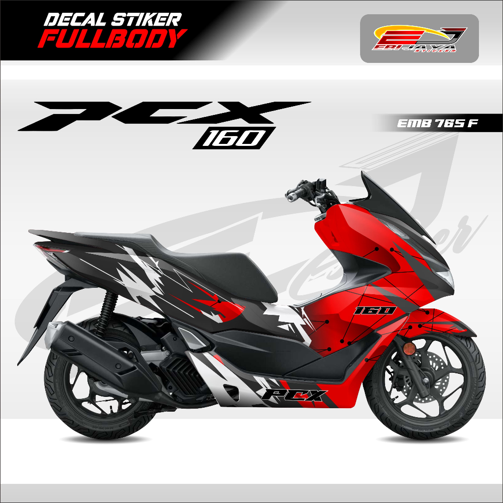 STIKER DECAL ALL PCX GRATIS CUSTOM NAMA VARIASI MOTOR-STIKER TERMURAH LANGSUNG CETAK MOTOR PCX-EMB76