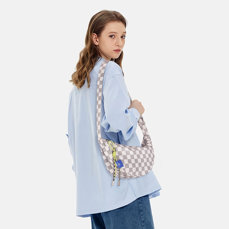 best deals amazefan waist bag slingbag plaid tas selempang button lucu aesthetic wanita sekolah