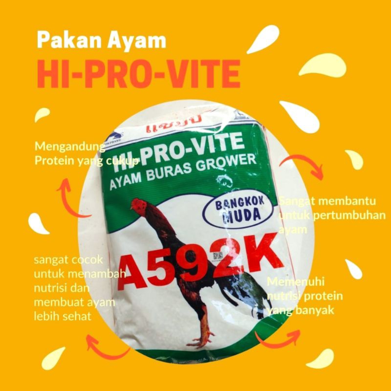 Pakan Ayam Murah A592K Pakan Ayam HI-PRO-VITE A592K Pur HI-PRO-VITE A592K