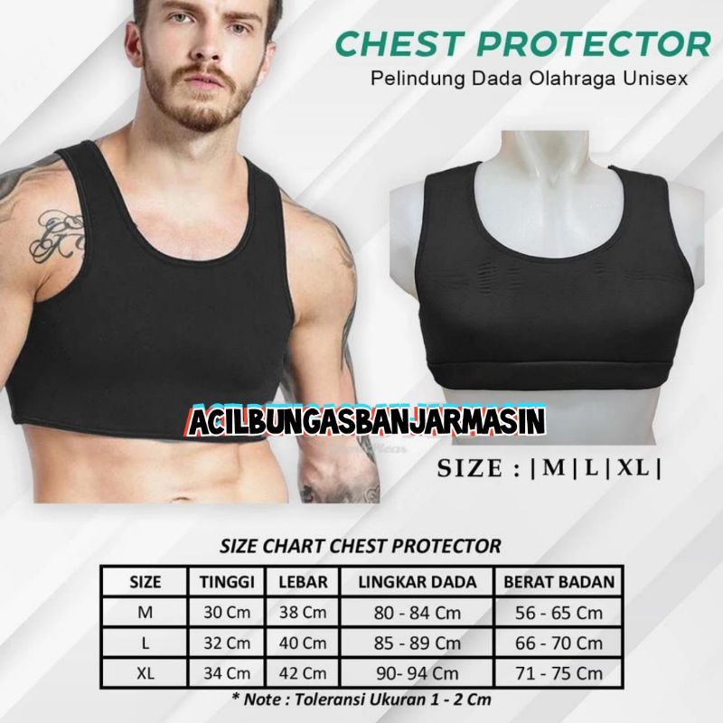 Football Vest Chest Protector Pelindung Dada Olahraga Sepak Bola Futsal