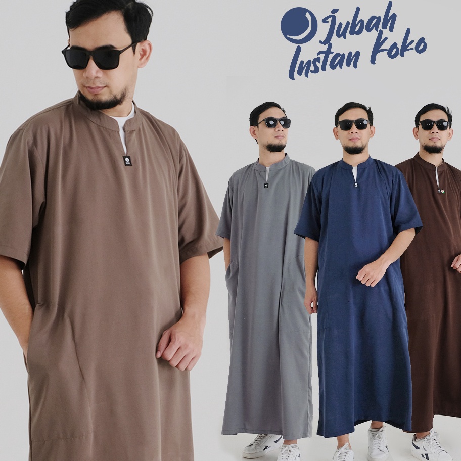 STOK SIAP COD Jubah Laki Gamis Laki Laki Dewasa Jubah Lengan Pendek Gamis Pria Dewasa Jubah Premium 