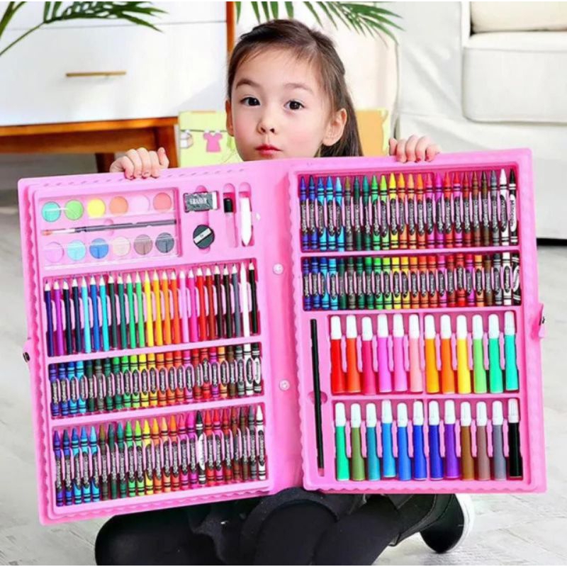 

art isi 86pcs pensil warna crayon cat air
