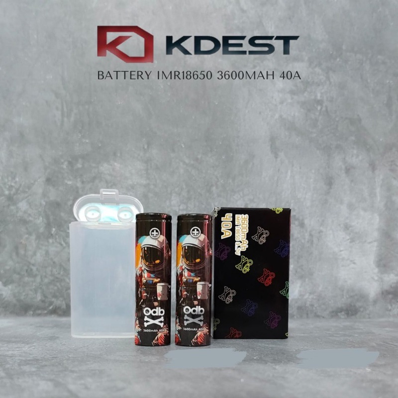 BATERAI 18650 KDEST X ODB AUTHENTIC 3600MAH 40A