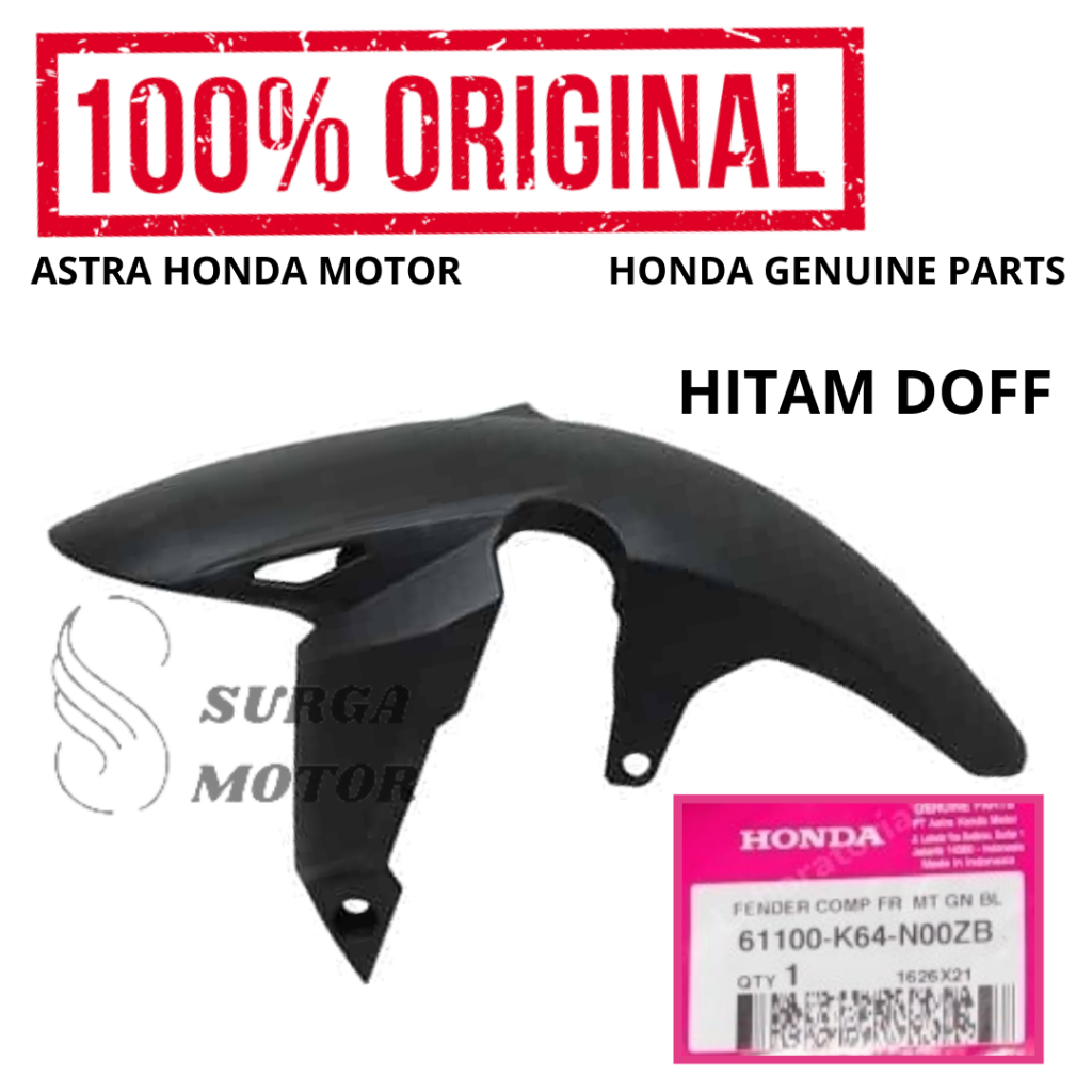Fender Spakbor Slebor Depan Hitam Doff Dof CBR250RR CB150R Streetfire CBR150R CB150X Original Honda 