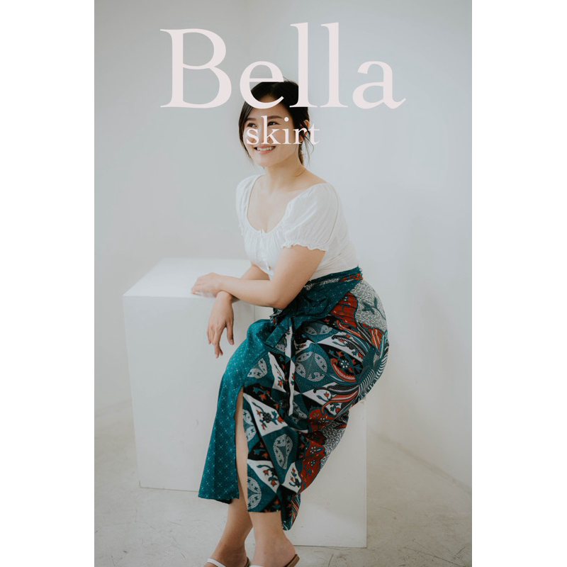 Gt Rok / Bawahan Kain Batik Casual / Graduation hijau green - Bella