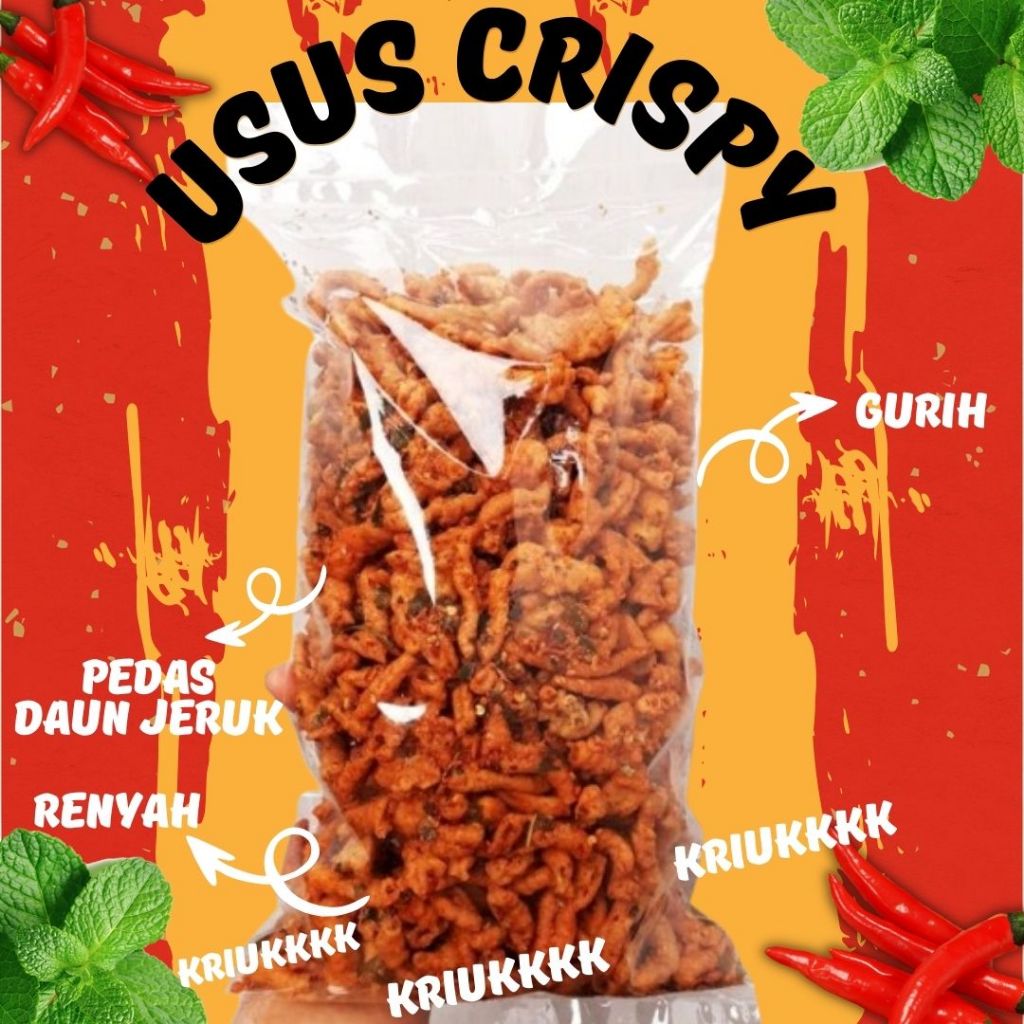 

(1 kg) USUS CRISPY PEDAS VIRAL - TEMAN MAKAN NASI USUS CRISPY PEDAS ENAK