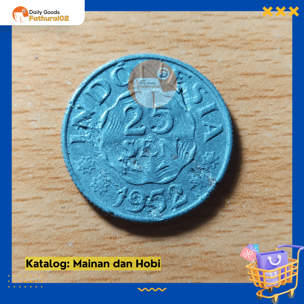 Uang Koin Kuno 25 Sen Emisi Tahun 1952