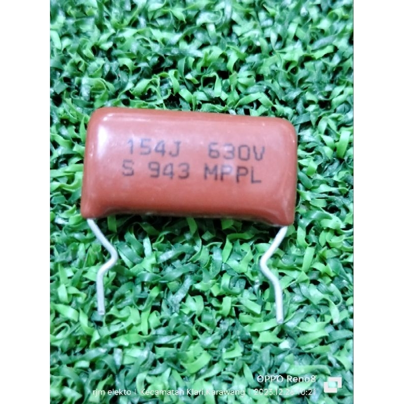 Kapasitor Milar ukuran 154j 630v