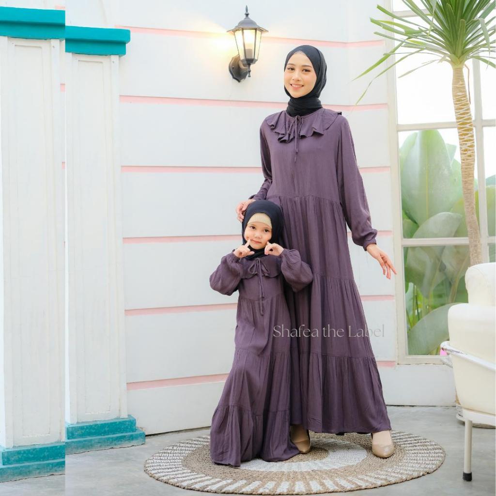 HOMEY DRESS COUPLE BAHAN KATUN CRINKLE PREMIUM BY HUMAIRA STORE SURABAYA - GAMIS COUPLE IBU DAN ANAK