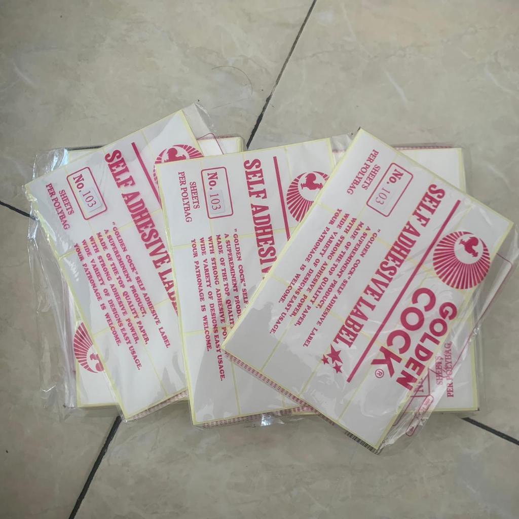 

Label Undangan | Sticker Nama Putih Polos Golden Cock Isi 84 Kotak Nama