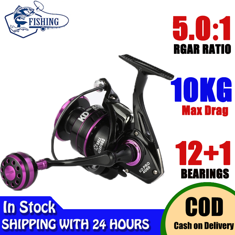 【Indonesian Spot】Reel pancing power handle Fishing Reel Metal grip KD 1000 2000 3000 4000 5000 6000 