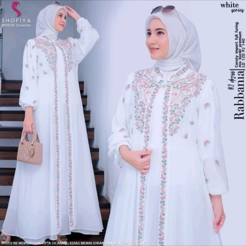 GAMIS WANITA RABBANIA DRESS BORDIR