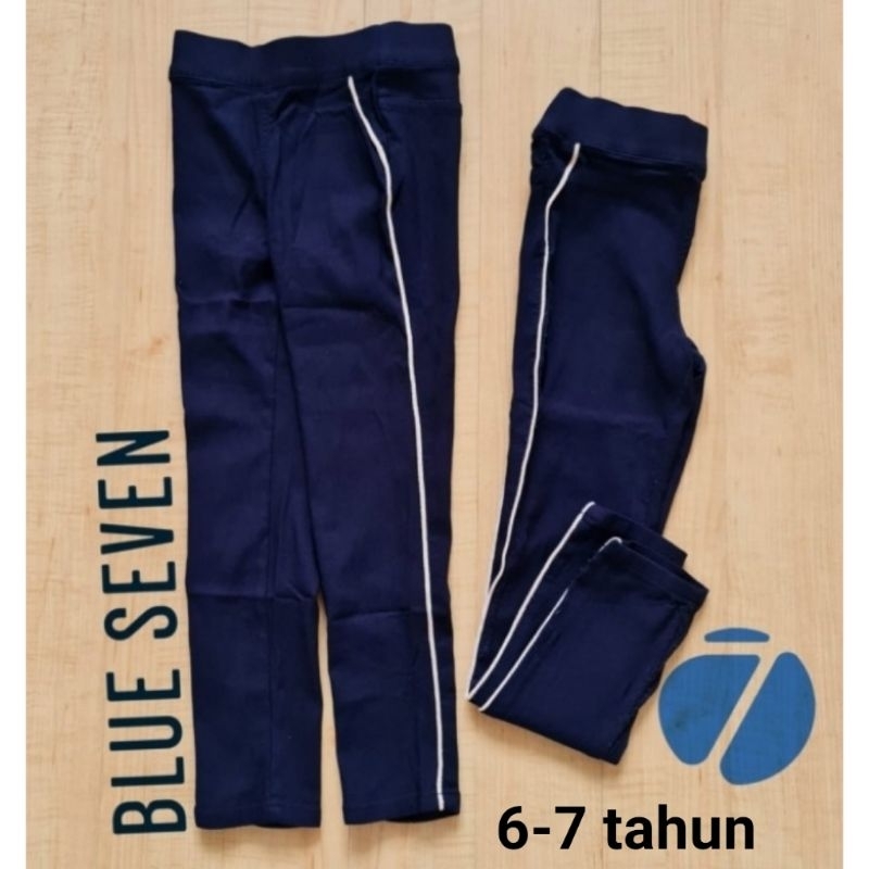 Celana jegging anak perempuan blue seven branded navy 6 7 tahun tregging