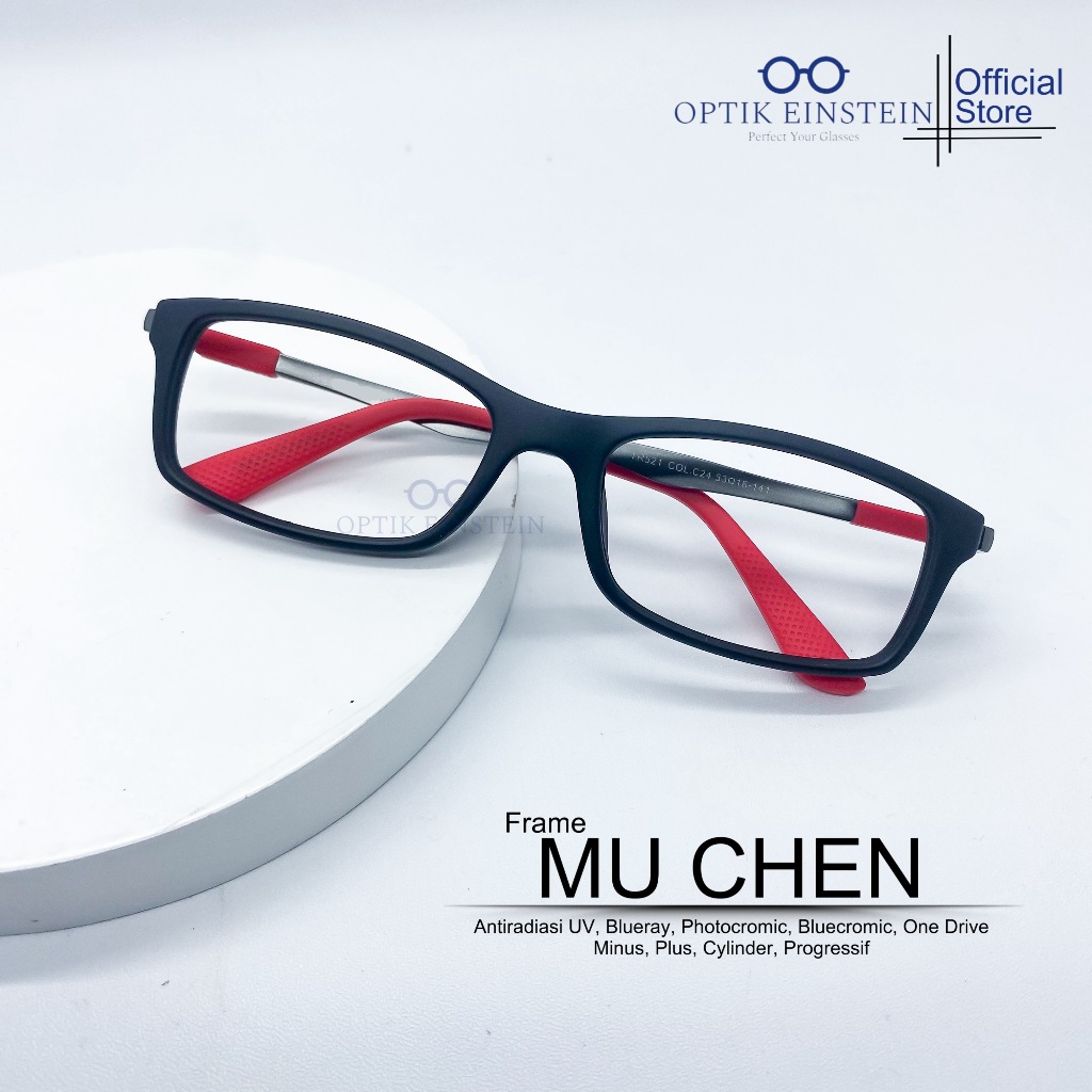 Einstein Optical - #72 FABIO | Kacamata Pria Sporty Bahan PREMIUM Kuat,Gagang Titanium Pelindung Pel