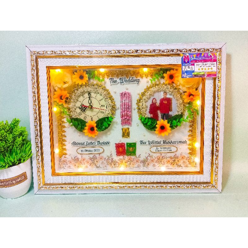 Mahar Pernikahan Foto & jam / Mahar Modern / Mahar  Simple / Mahar Pernikahan Bingkai