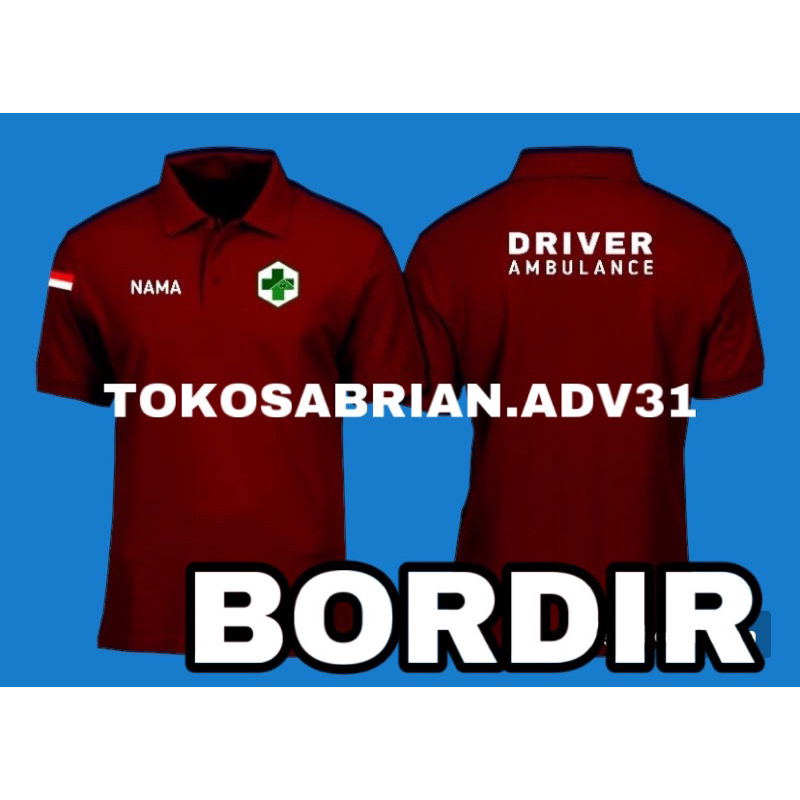 BAJU KAOS DRIVER AMBULANCE KAOS DRIVER AMBULANCE
