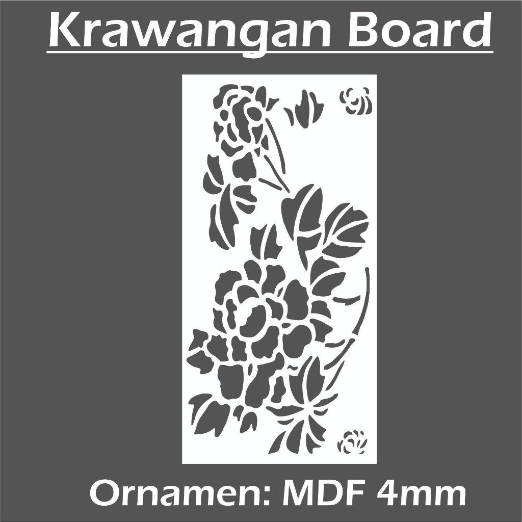 PROMO TERMURAH HIASAN DINDING KRAWANG BOARD MOTIF DAUN M-010