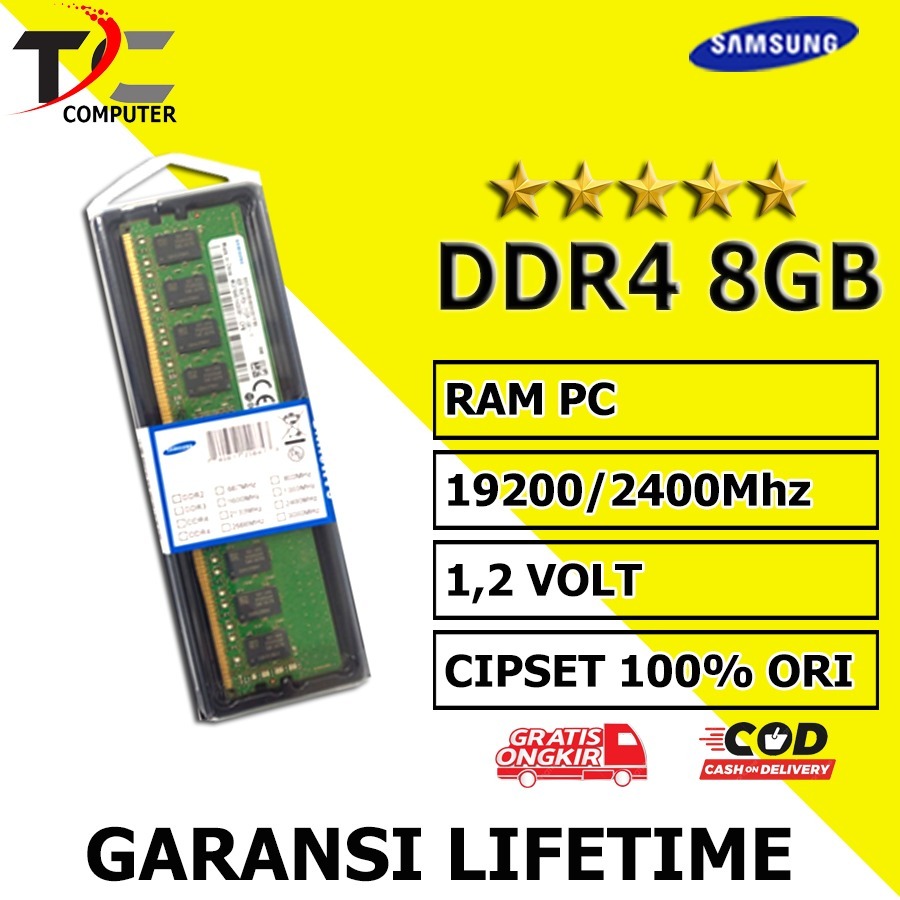 RAM Memory PC DDR4 8GB 2RX8 PC4-2133/2400/2666 SAMSUNG