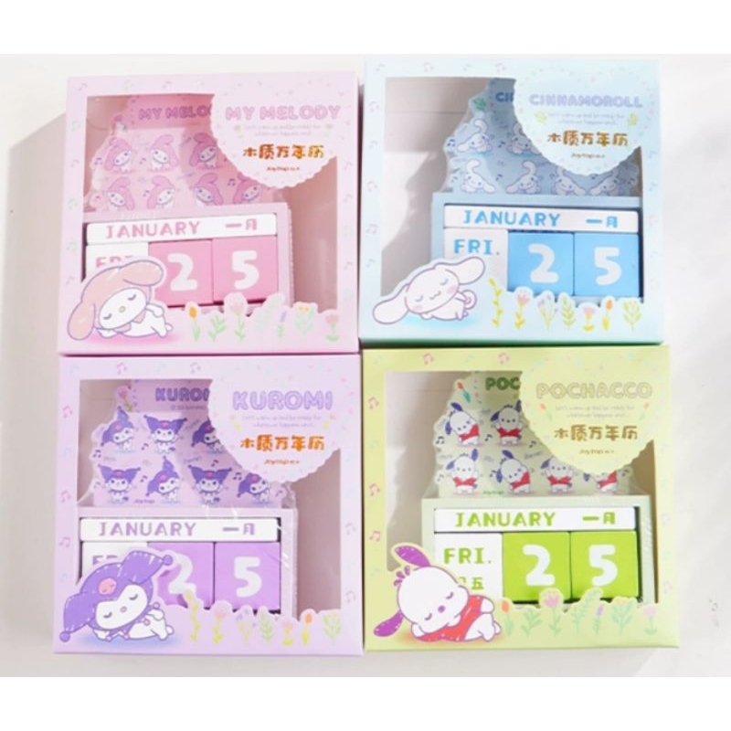 

Kalender Kayu Cinnamoroll My Melody Kuromi Pochacco