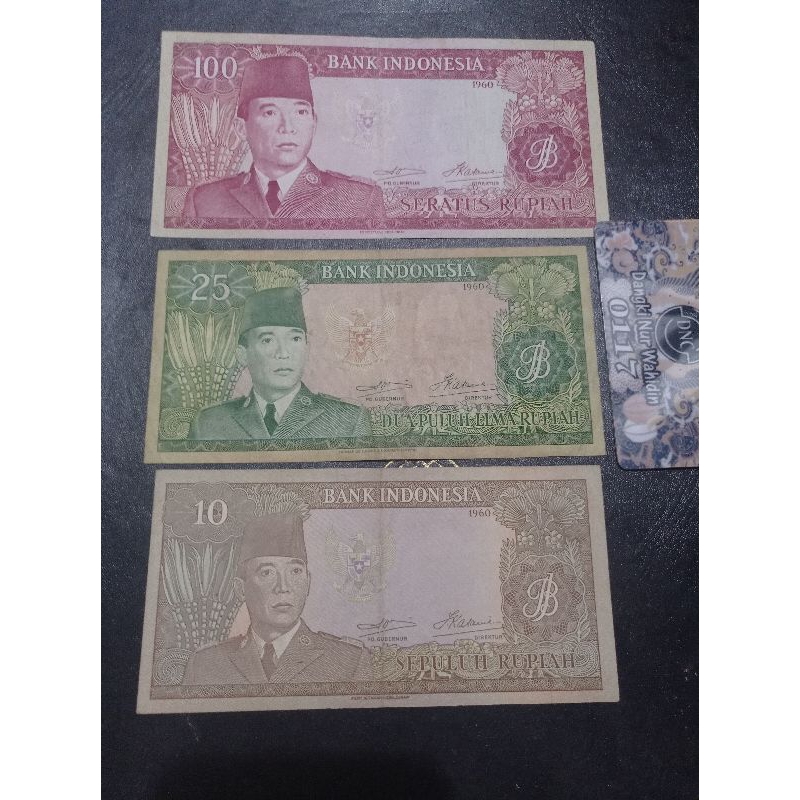 uang kuno seri soekarno 1-1000 tahun 1960 an
