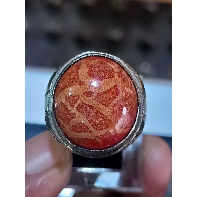 Cincin Batu Red Coral , Marjan , Karang Laut Merah