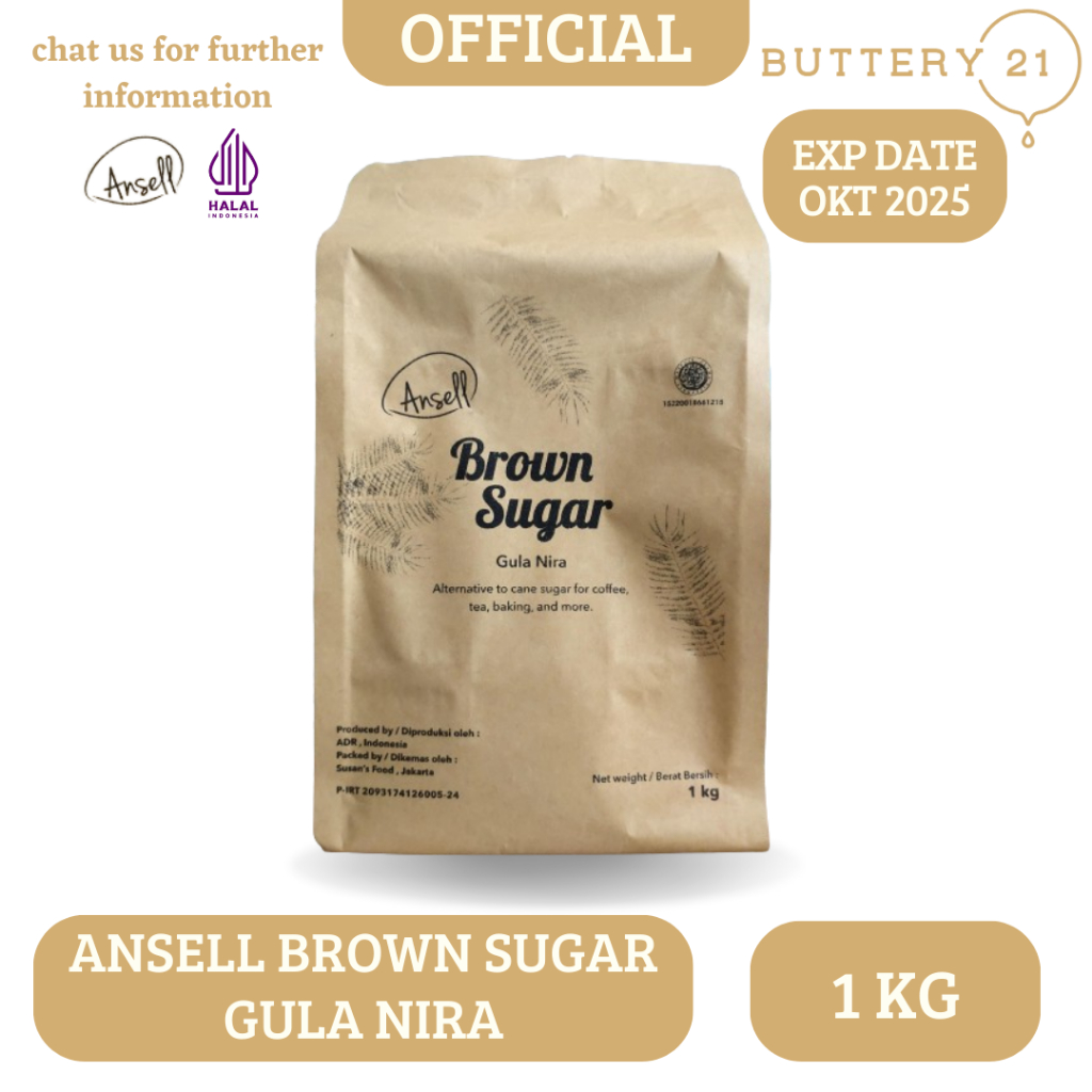 

ANSELL BROWN SUGAR 1 KG / GULA NIRA