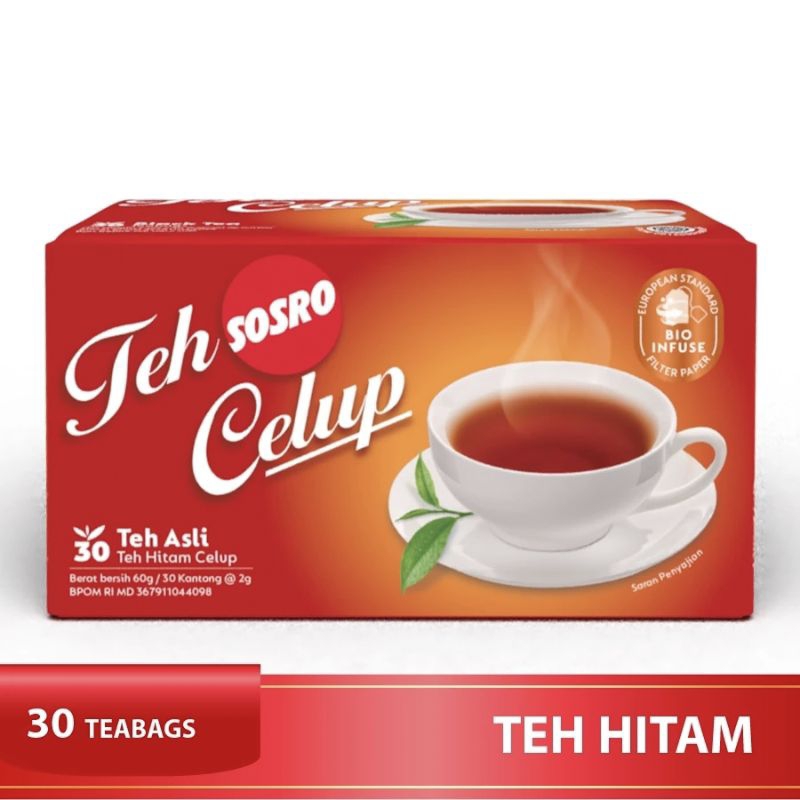 

Teh Celup Sosro isi 30 teh Celup