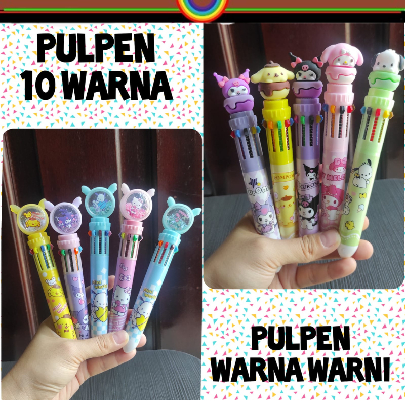 

PULPEN 10 WARNA SANRIO | PULPEN LUCU | PEN WARNA WARNI | PERALATAN TULIS | ALAT TULIS KANTOR | ALAT TULIS SEKOLAH | KUROMI | MELODY | CINAMORROL | POMPOMPURIN | UNICORN | BEST SELLER