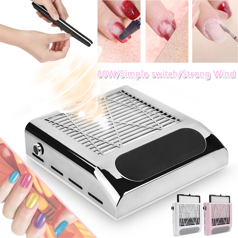 80W Nail Dust Collector Adjustable Speed Electric/ Mesin Sedot Debu Kuku / Dust Vacum Nail Art + Fil