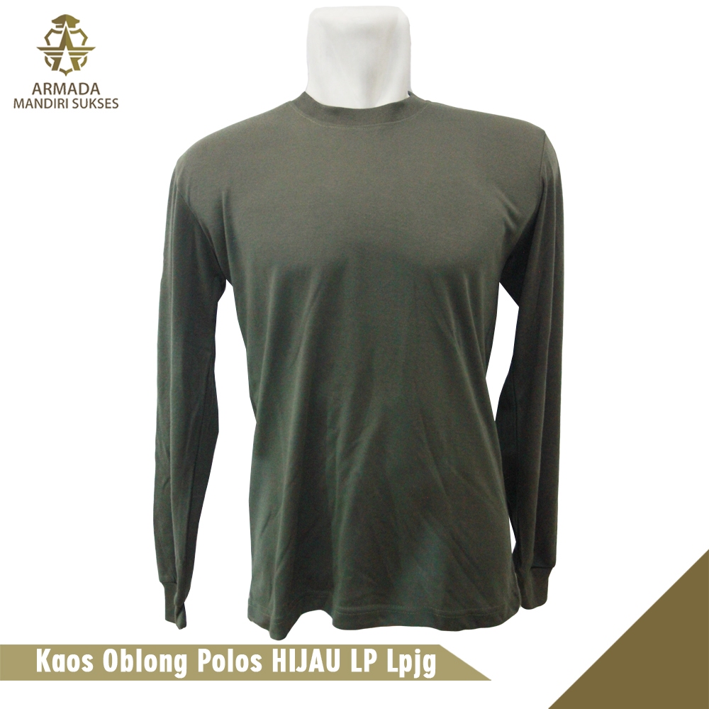 Kaos Hijau Polos Panjang - Kaos Polos Hijau Panjang