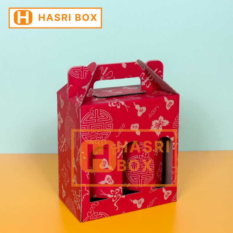 

(10 Pcs) Kardus Botol Kale 250ml Isi 6 Parsel Imlek Chinese New Year Kotak Karton Dus Box Kemasan Minuman Jinjing